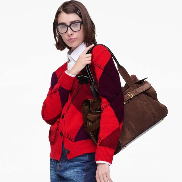 Brand new Marc Jacobs dakota chocolate suede tote with tags - Picture 4 of 6